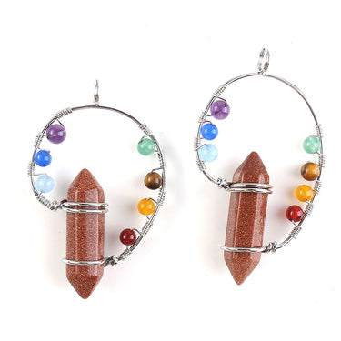 Chakra Crystal Hexagonal Column Necklace - Soft Life Club