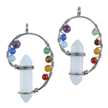 Chakra Crystal Hexagonal Column Necklace - Soft Life Club