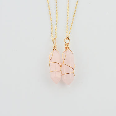 Hexagonal Column Quartz Necklace - Soft Life Club