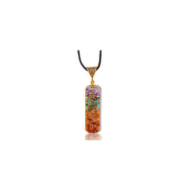 Crystal Semi-precious Stone Gravel Meditation Seven Chakra Pendant - Soft Life Club