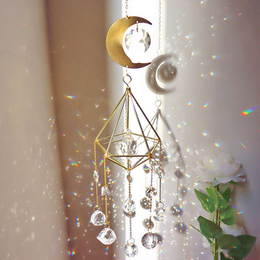 Crystal Garden Wind Chime Geometric Decorative Pendant - Soft Life Club