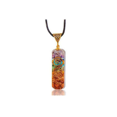 Crystal Semi-precious Stone Gravel Meditation Seven Chakra Pendant - Soft Life Club