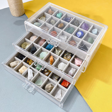 Natural Crystal Raw Stone Children's Gem Ore Specimen Box - Soft Life Club