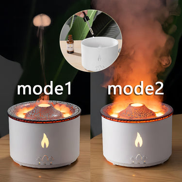 New Creative Ultrasonic Essential Oil Humidifier Volcano Aromatherapy Machine Spray Jellyfish Air Flame Humidifier Diffuser - Soft Life Club