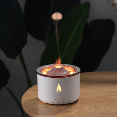 New Creative Ultrasonic Essential Oil Humidifier Volcano Aromatherapy Machine Spray Jellyfish Air Flame Humidifier Diffuser - Soft Life Club