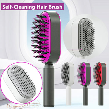 Massaging Self-Cleaning Hair Brush