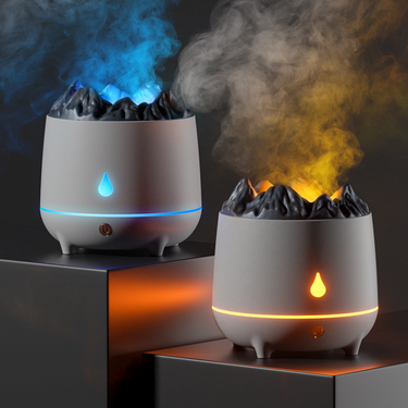 New Volcano Humidifier Flaming Mountain Aromatherapy Machine Volcano Diffuser Home Fog Volume Creativity - Soft Life Club